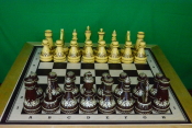 Набор для настольной игры (стол 118 х 118 см.,шахматы инкрустированные 160-220 мм.)